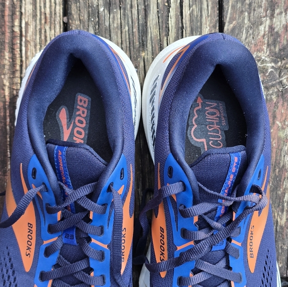 Brooks Adrenaline GTS 23 Mens Size 11 D Running Shoes 1103911D438 Blue Orange - Picture 8 of 11